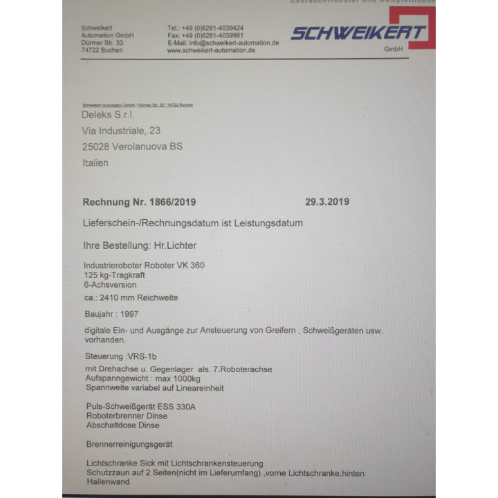 KAYNAK ROBOTU KUKA Robotor VK360